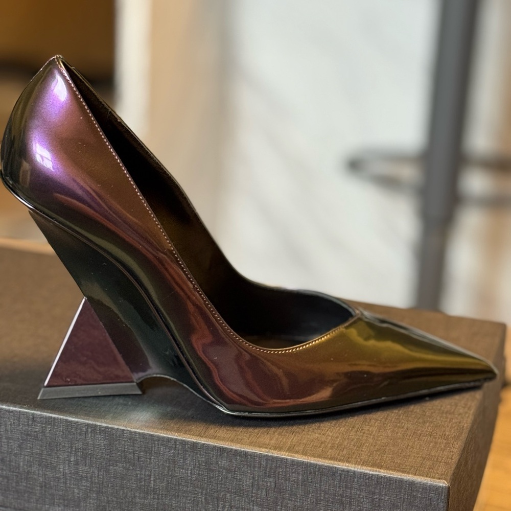 The Attico iridescent Sculptural Heels